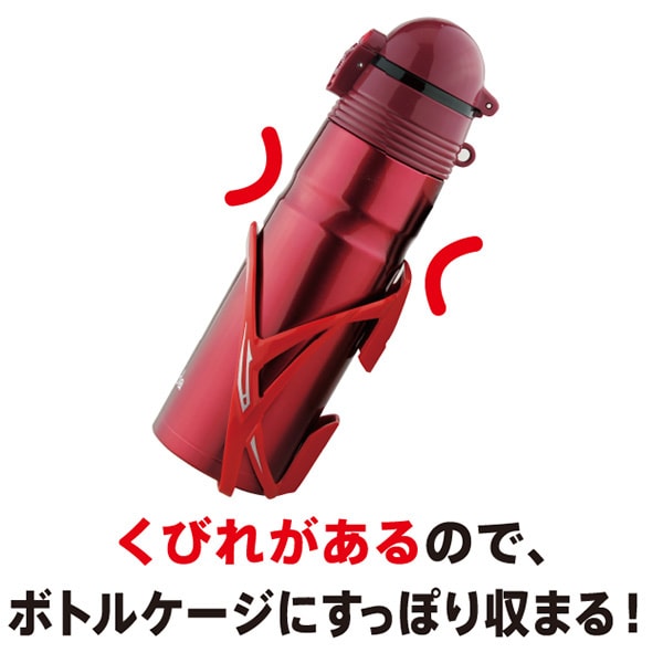 voda ステンレスサイクルボトル500 ポーチ付き 断熱二重構造保冷ボトル 容量:500ml