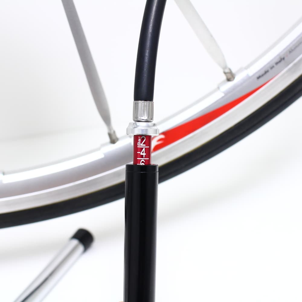 Koti-PS フロアポンプスタンド サイドディスプレイスタンド付きフロアポンプ 米/仏式バルブ対応