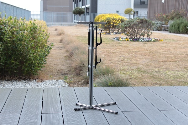 Koti-PS フロアポンプスタンド サイドディスプレイスタンド付きフロアポンプ 米/仏式バルブ対応