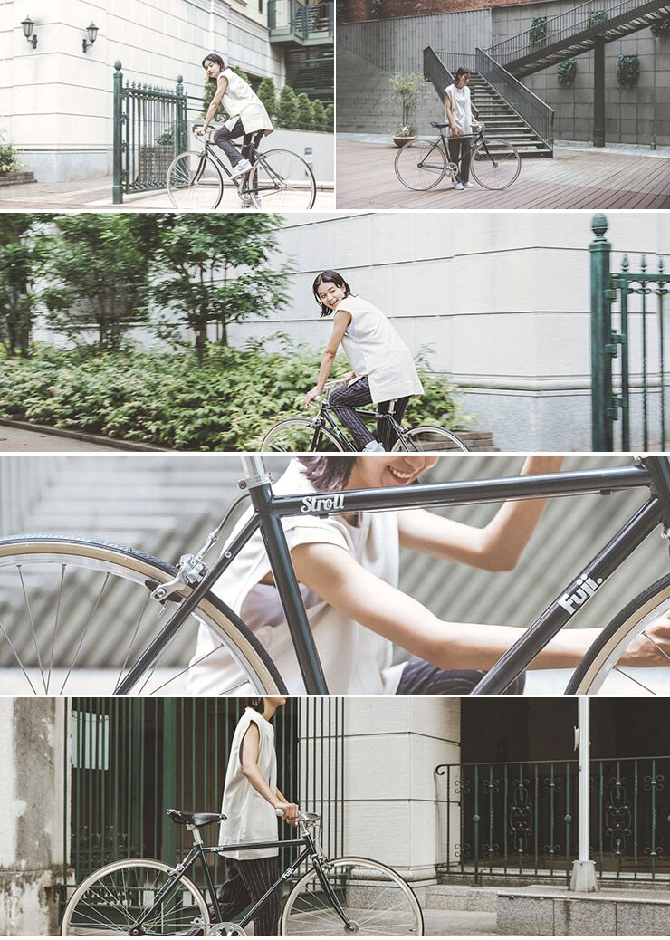 STROLL（ストロール）700c クロモリフレーム クロスバイク シングルスピード 自転車