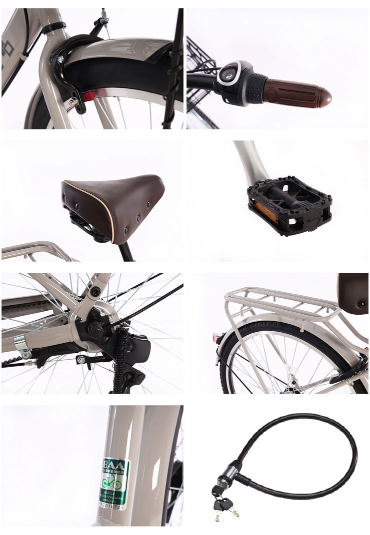 ボールドライン-Q 26インチ 3段変速 オートライト ベルトドライブ シティサイクル ママチャリ 自転車