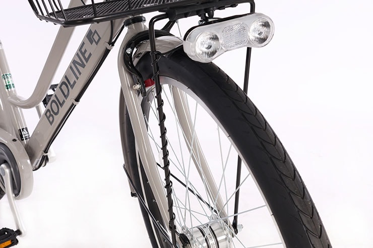 ボールドライン-Q 27.5インチ 3段変速 オートライト ベルトドライブ シティサイクル ママチャリ 自転車