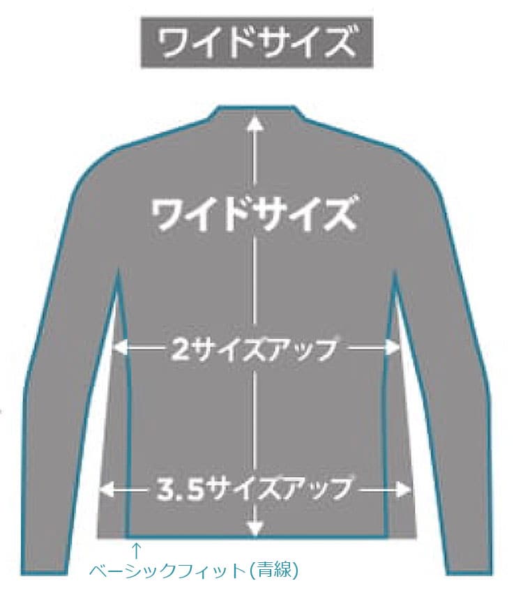 [25w] B6000-3DR ウィンドブレーク タイツ（ワイドサイズ）想定気温:5度 レーサータイツ