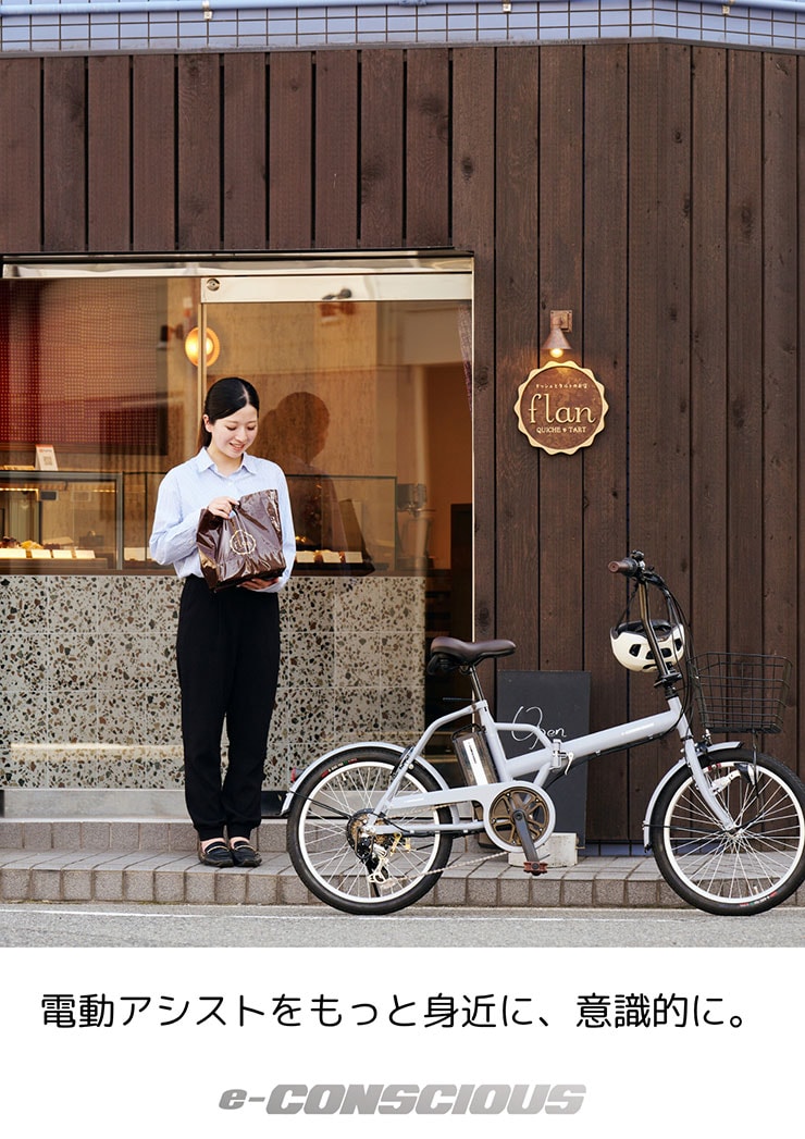 イーコンシャス コンパクト 206FD-R 20インチ 6段変速 バンドブレーキ 電動自転車