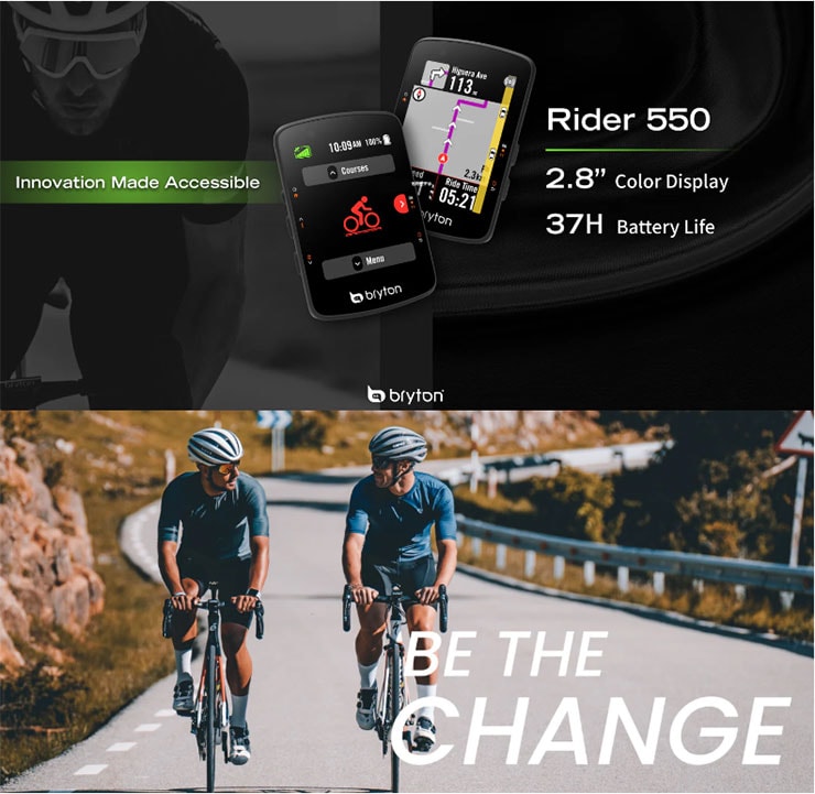 Rider550E サイクルコンピュータ ブライトン（Bryton）カラー