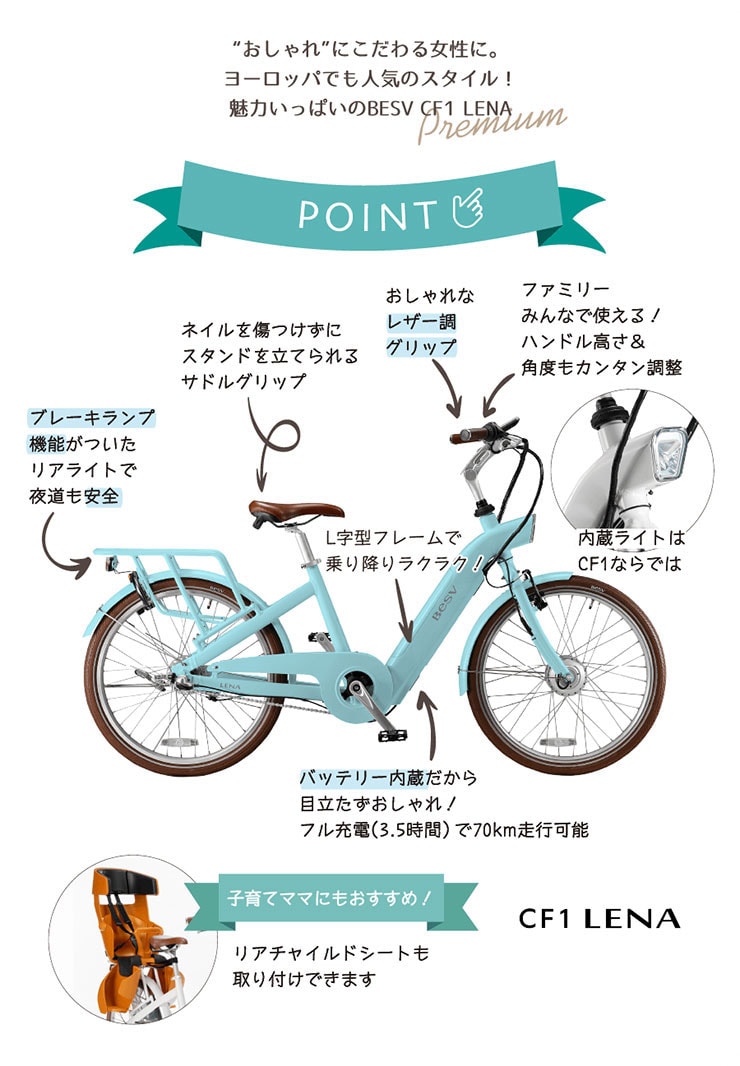 CF1 LENA「YTFRXV」24インチ 電動自転車