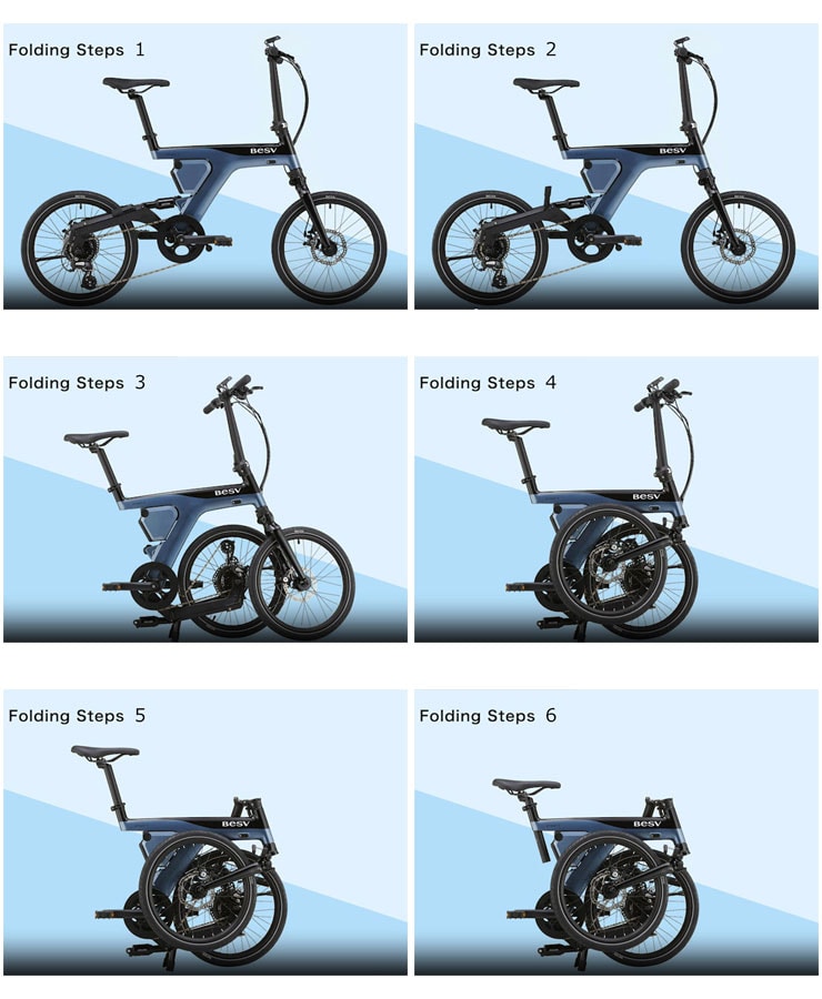 PSF1「YTRT10」20インチ 7段変速 電動自転車 折りたたみ自転車 -23