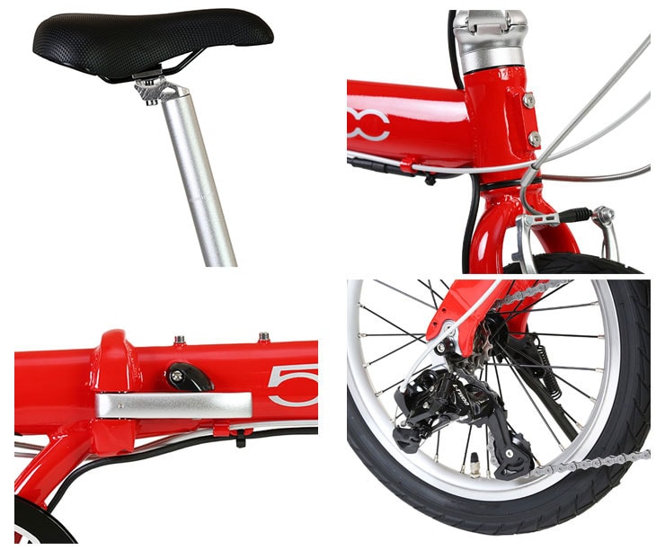 FIAT500 AL-FDB163S-E BAA 16インチ 3段変速 電動自転車 折りたたみ自転車 電動自転車