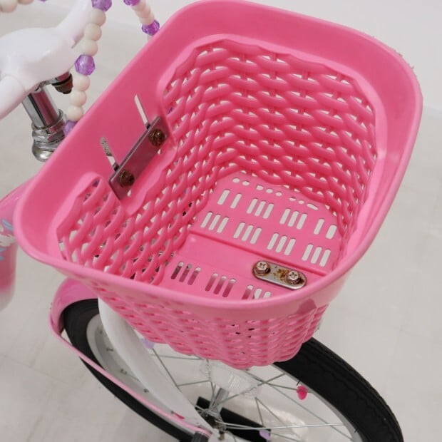 希少⁉︎ ホワイトドット ピンク/ブラック13lbs 未使用 リユース】ミニーマウス ポルカドット18 18インチ 子供用 自転車