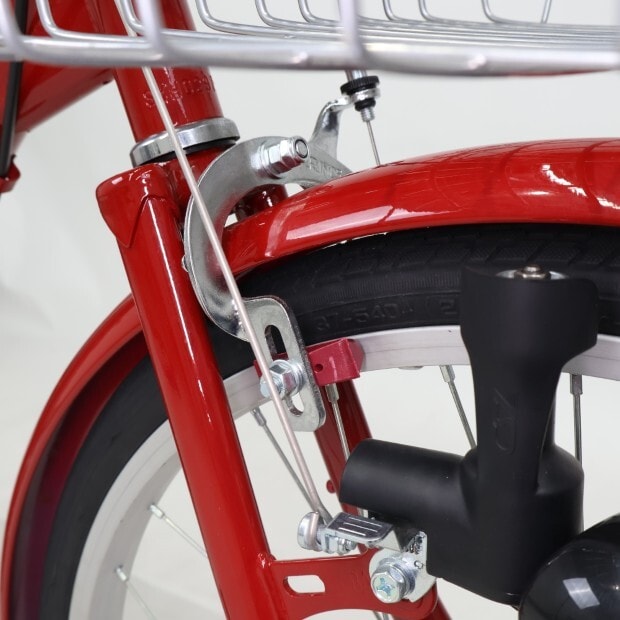 レトロな赤色のシティサイクル 自転車 本体 郵便屋さん ヴィンテージ