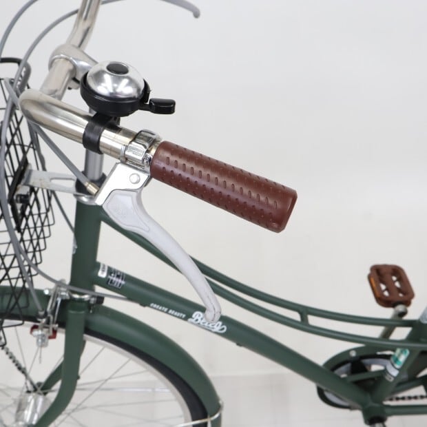 あさひ 自転車 ベレッグ マットオリーブ BES66B [外装6段 /26インチ] 2024年モデル 中古 リユース】ベレッグ「BES66B」26インチ 2024年モデル シティサイクル