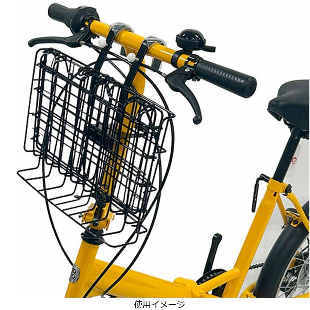 ワンタッチ折り畳み式前カゴ フロントバスケット 前用