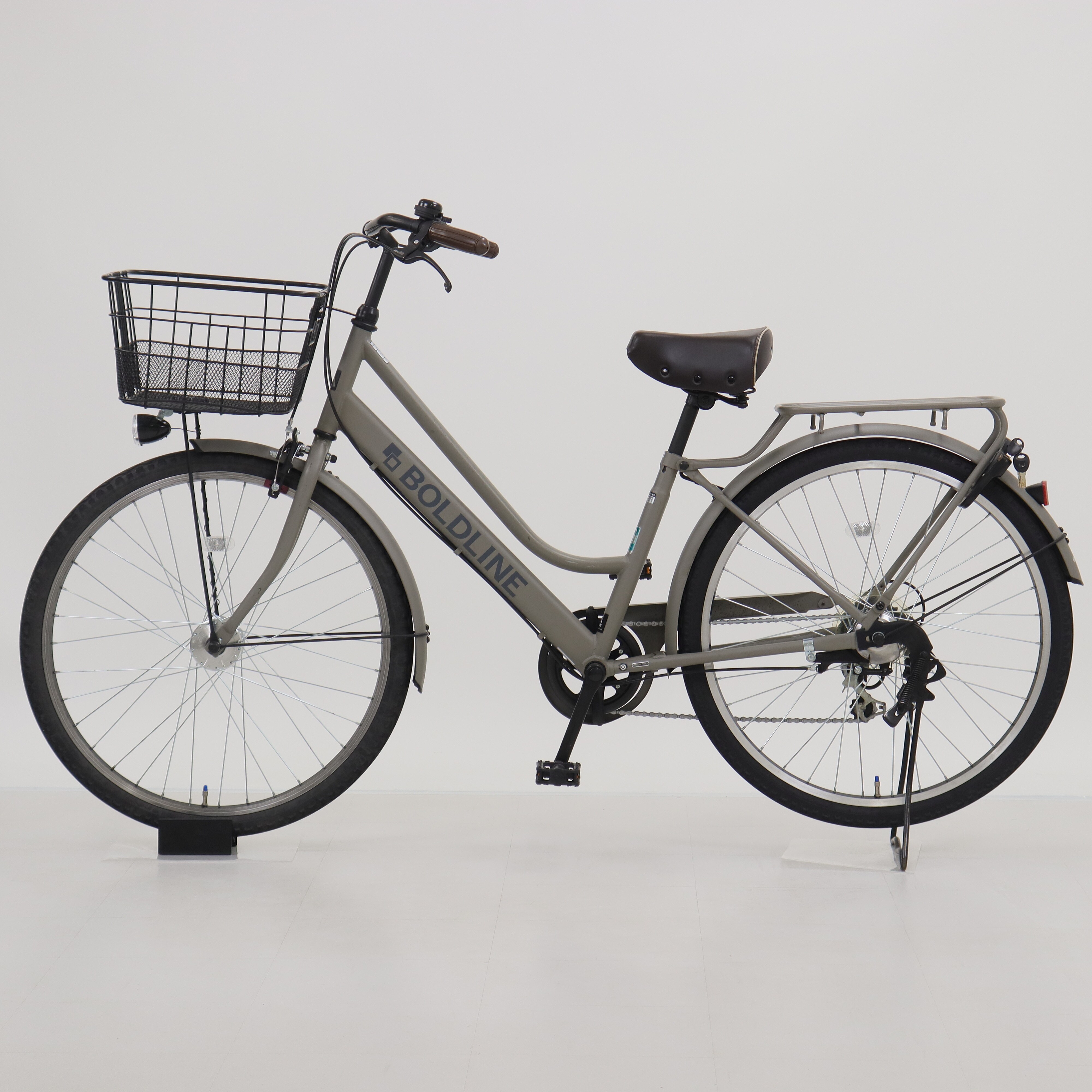 BOLDLINE シティサイクル グレー 前面バスケット付き26インチ自転車 楽天市場】25日最大2000円OFFクーポンあり【送料無料】あさひ ボールド