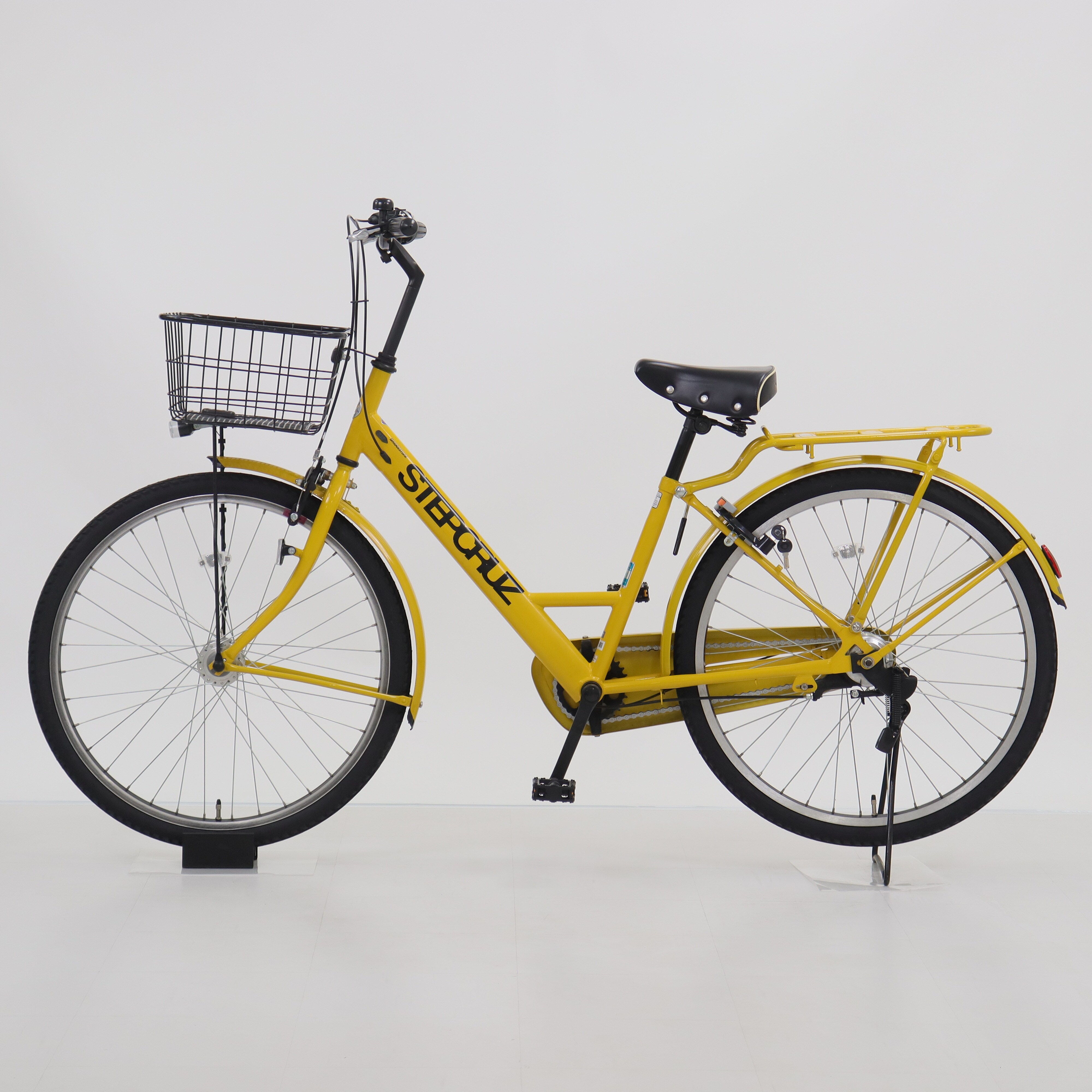 シティサイクル 黄色　ブリヂストン　ステップクルーズ　カゴサドル新品 BRIDGESTONE ステップクルーズ | 神奈川県小田原市の自転車店