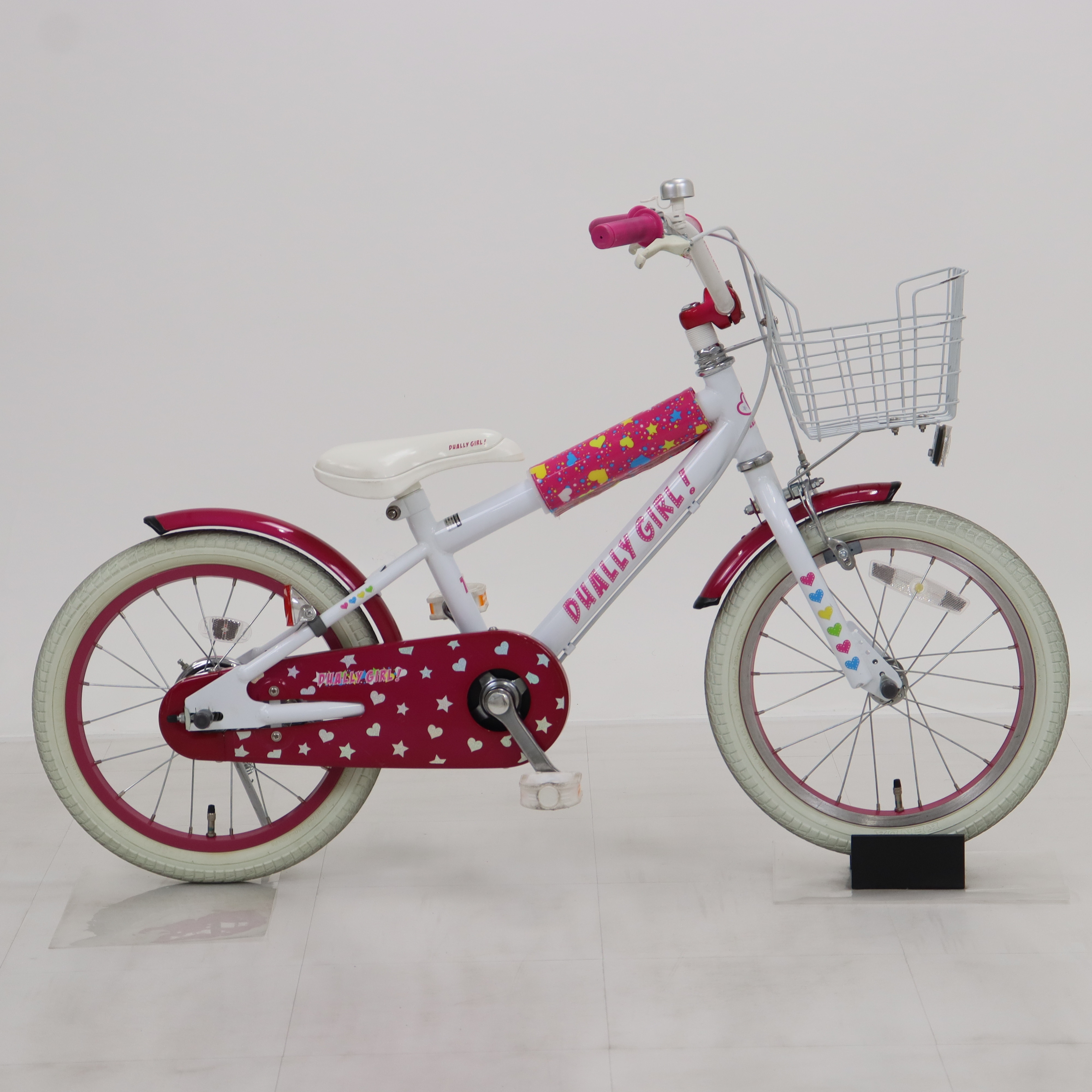 【手渡し限定】【美品】デューリーガール 16インチ 自転車 子供用 幼児用 リユース】デューリーガール 160-H 16インチ 2017年モデル 子供用 自転車