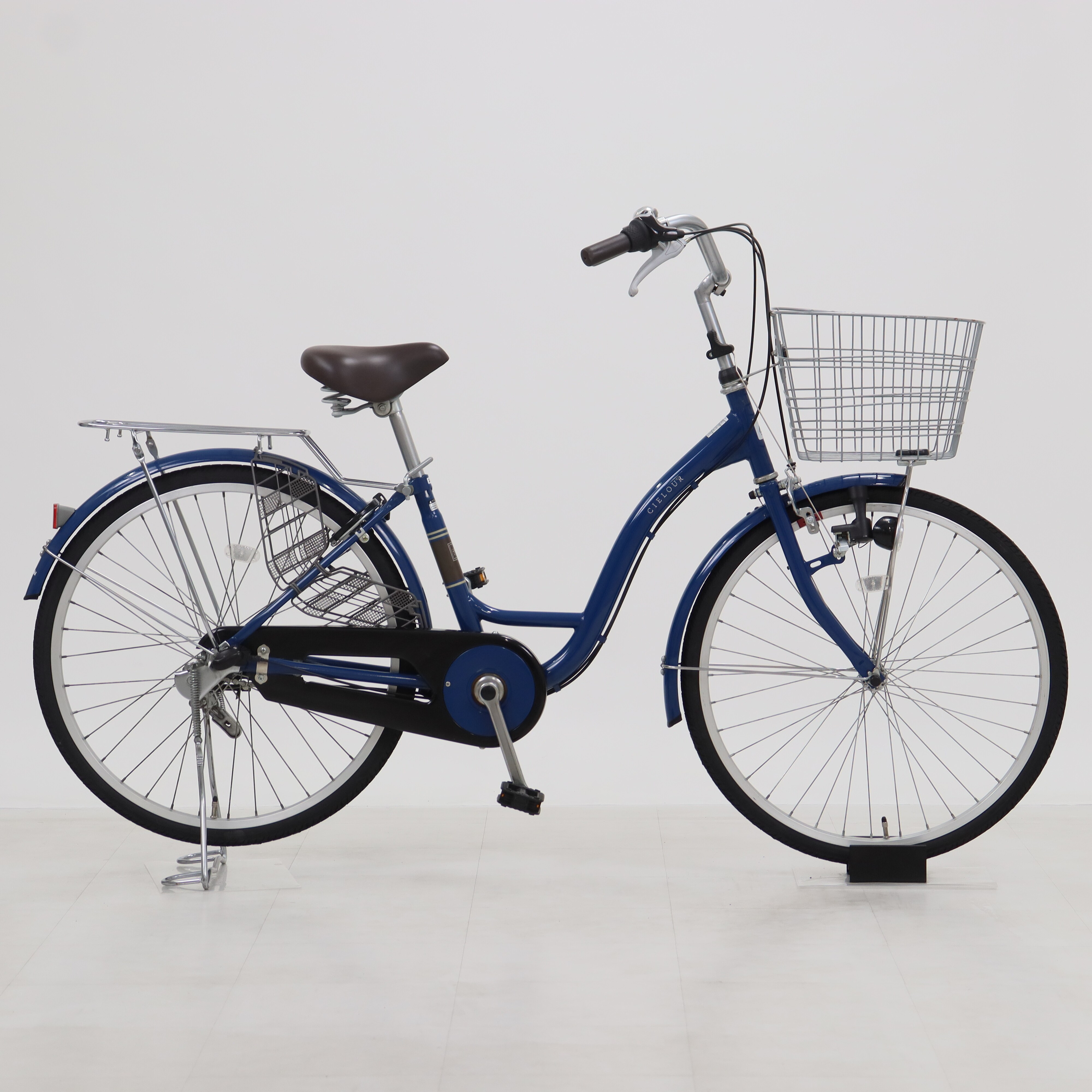 ★laura★ 直取限定シティサイクル 自転車 青 中古 使用頻度3回 リユース】シエロア 243-O 24インチ 2023年モデル シティサイクル