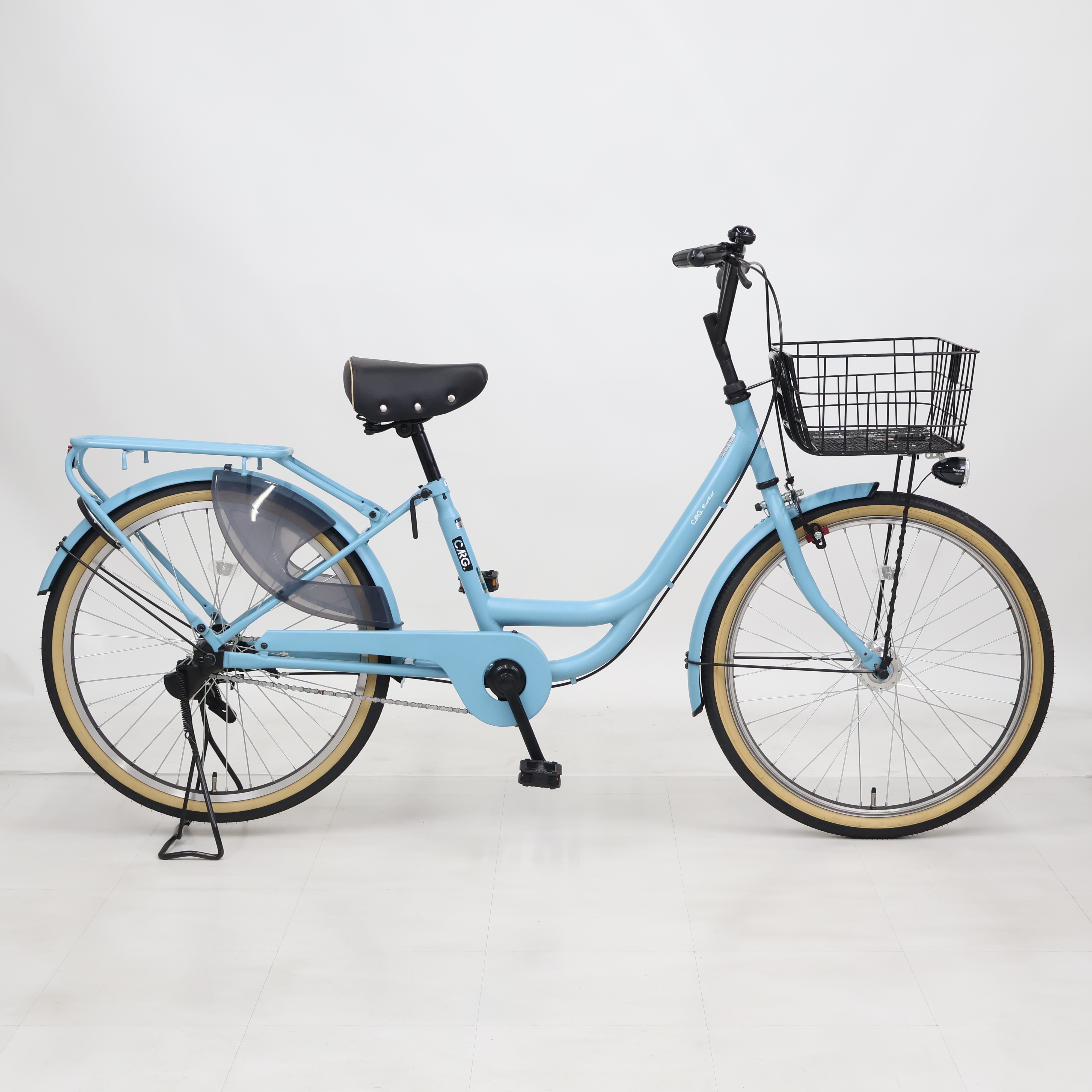 自転車　シティバイク　水色 リユース】カーグバケット 240HD-L 24インチ 2023年モデル シティ