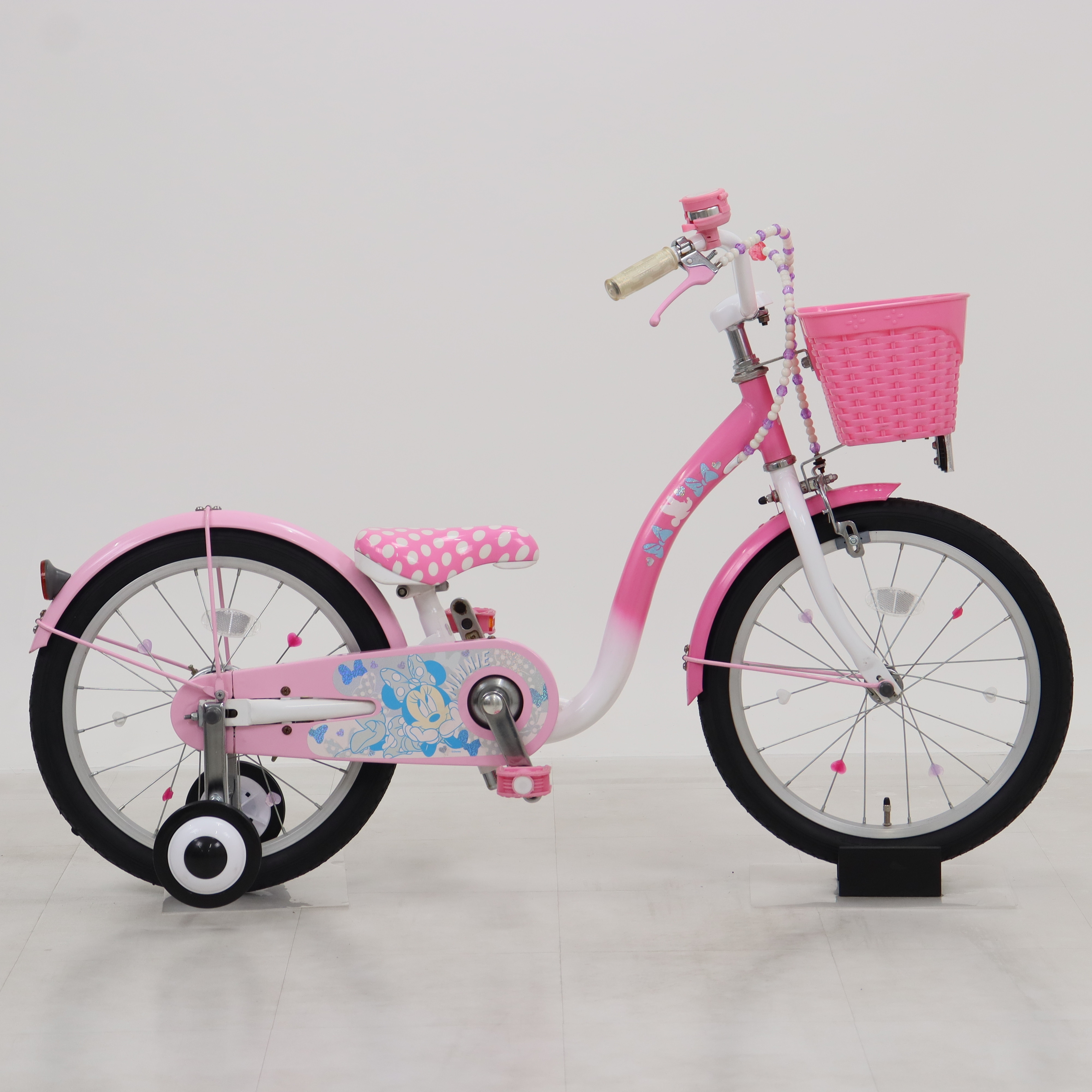 リユース】ミニーマウス ポルカドット18 18インチ 子供用 自転車