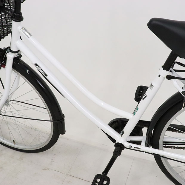 affiche[アフィッシュ]26吋シティーサイクル シングル/ホワイトX