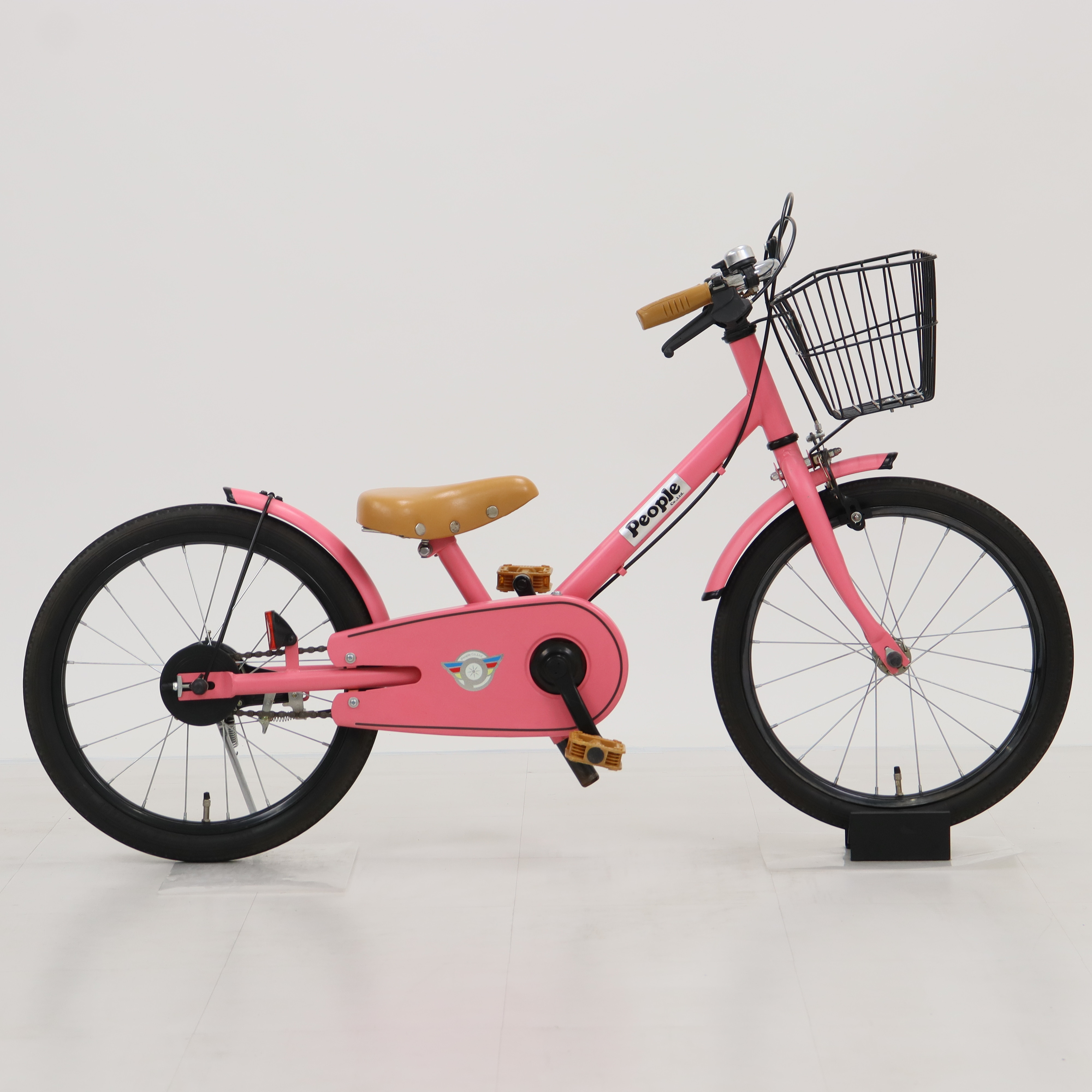 美品　自転車　18インチ　ピンク　女の子　子供　小学生　キッズ　アサヒサイクル リユース】共伸びサイクル 18インチ 子供用 自転車