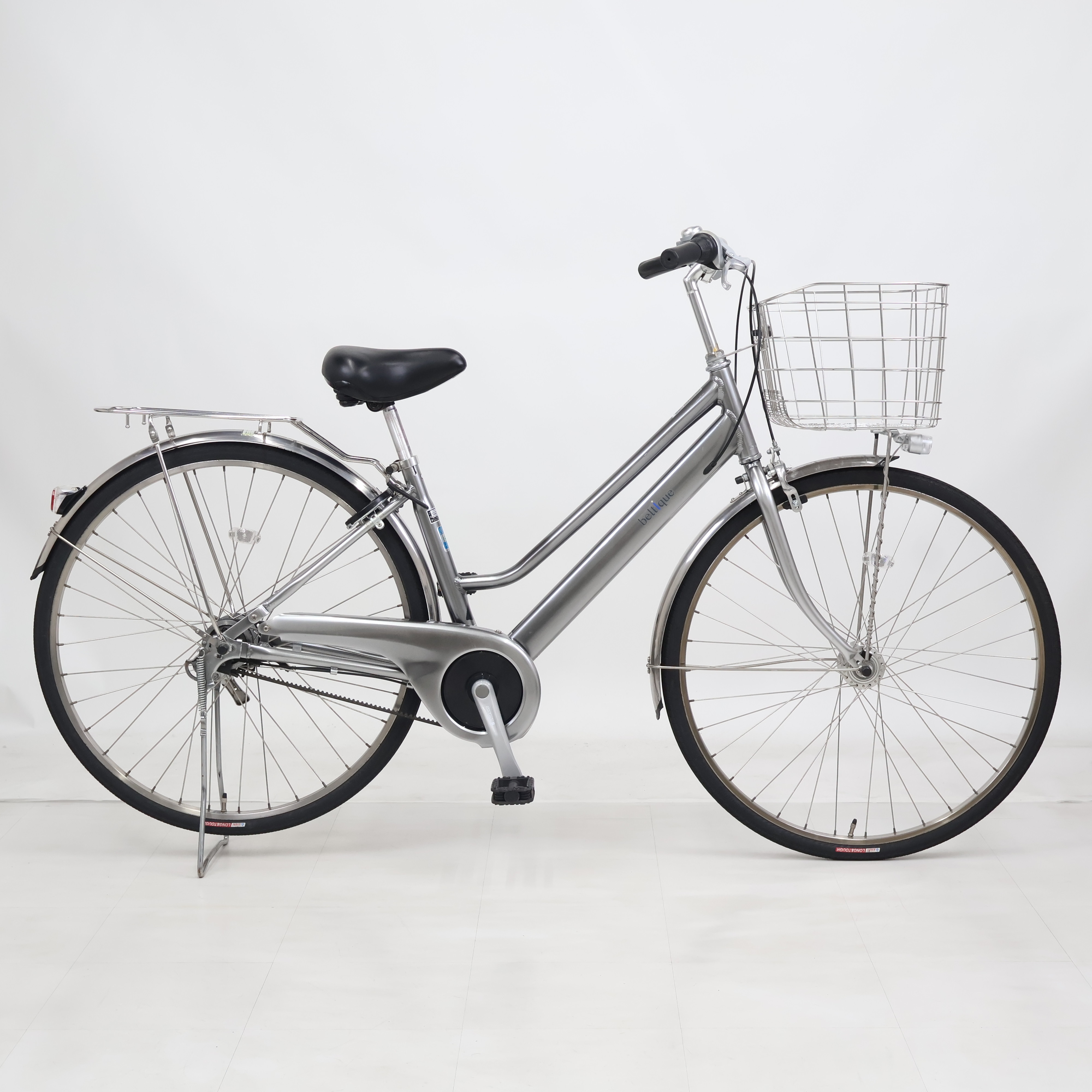 シティサイクル 前面バスケット付き　自転車　27インチ　整備済み リユース】beltique 27インチ シティサイクル ママチャリ 自転車