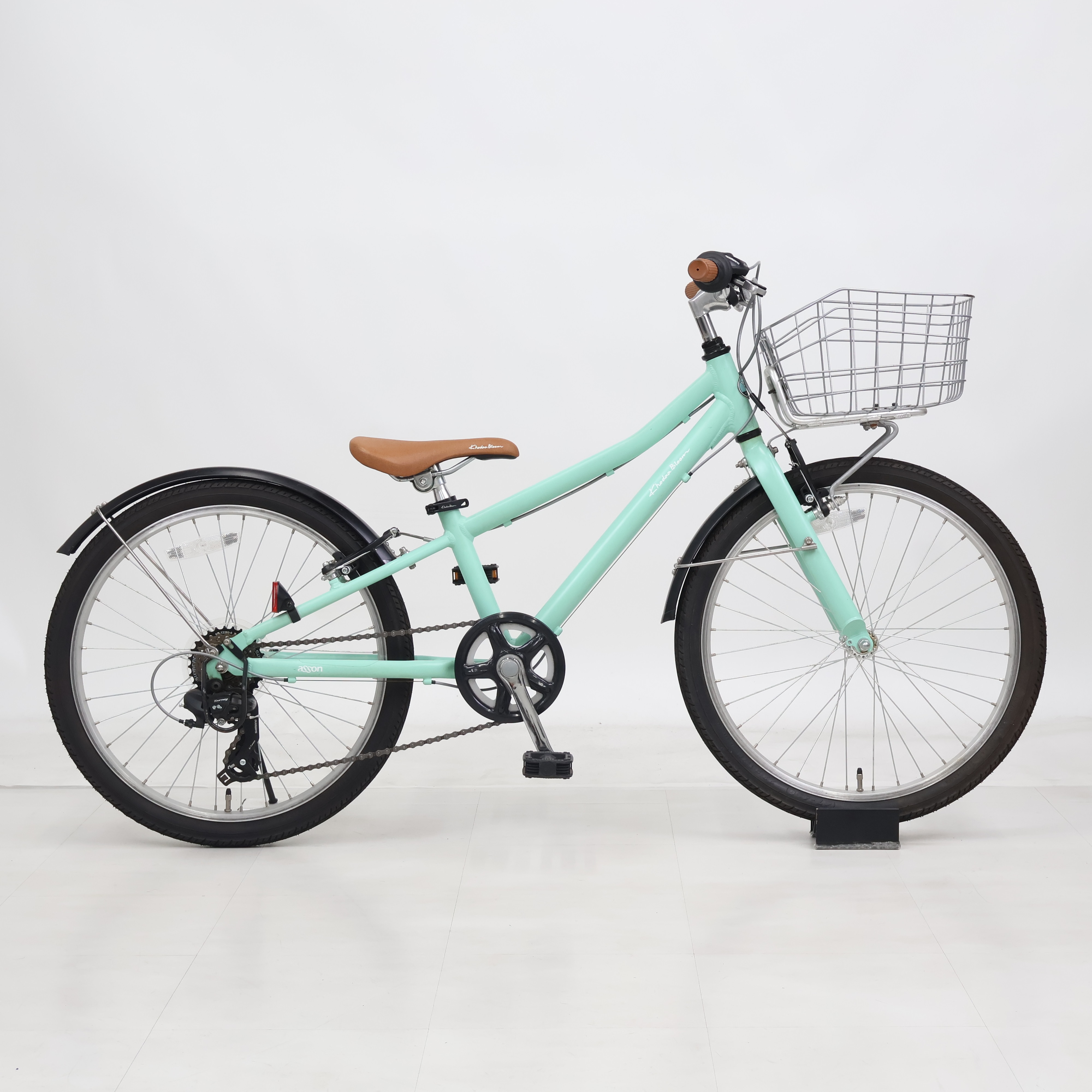 【モン】子供用自転車 コーダブルームミントグリーン 22インチ 純正カゴ付 モン】子供用自転車 コーダブルームミントグリーン 22インチ 純正カゴ