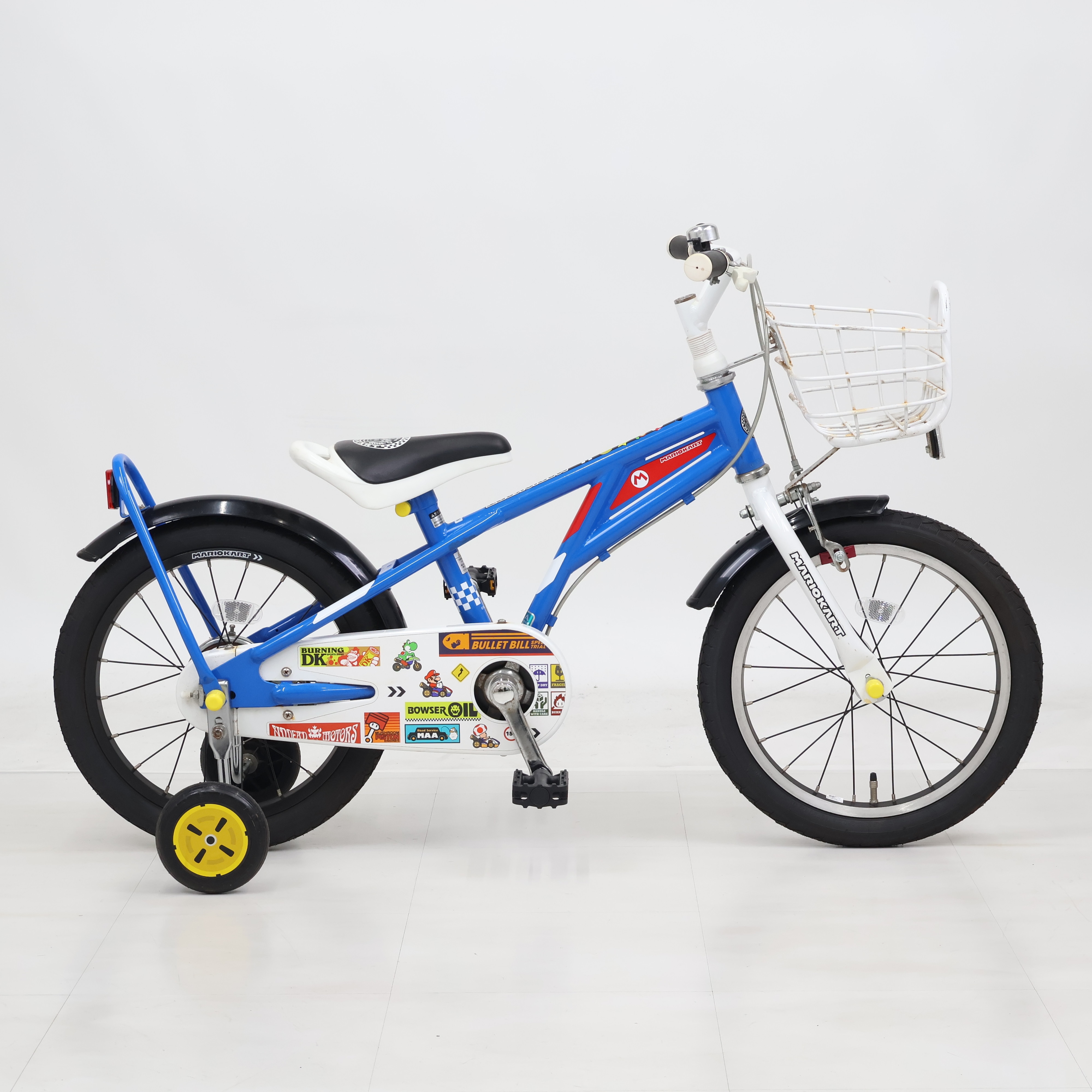 子供用自転車 マリオロゴ付き 青 リユース】マリオカート 160-N 16インチ 2024年モデル 子供用 自転車