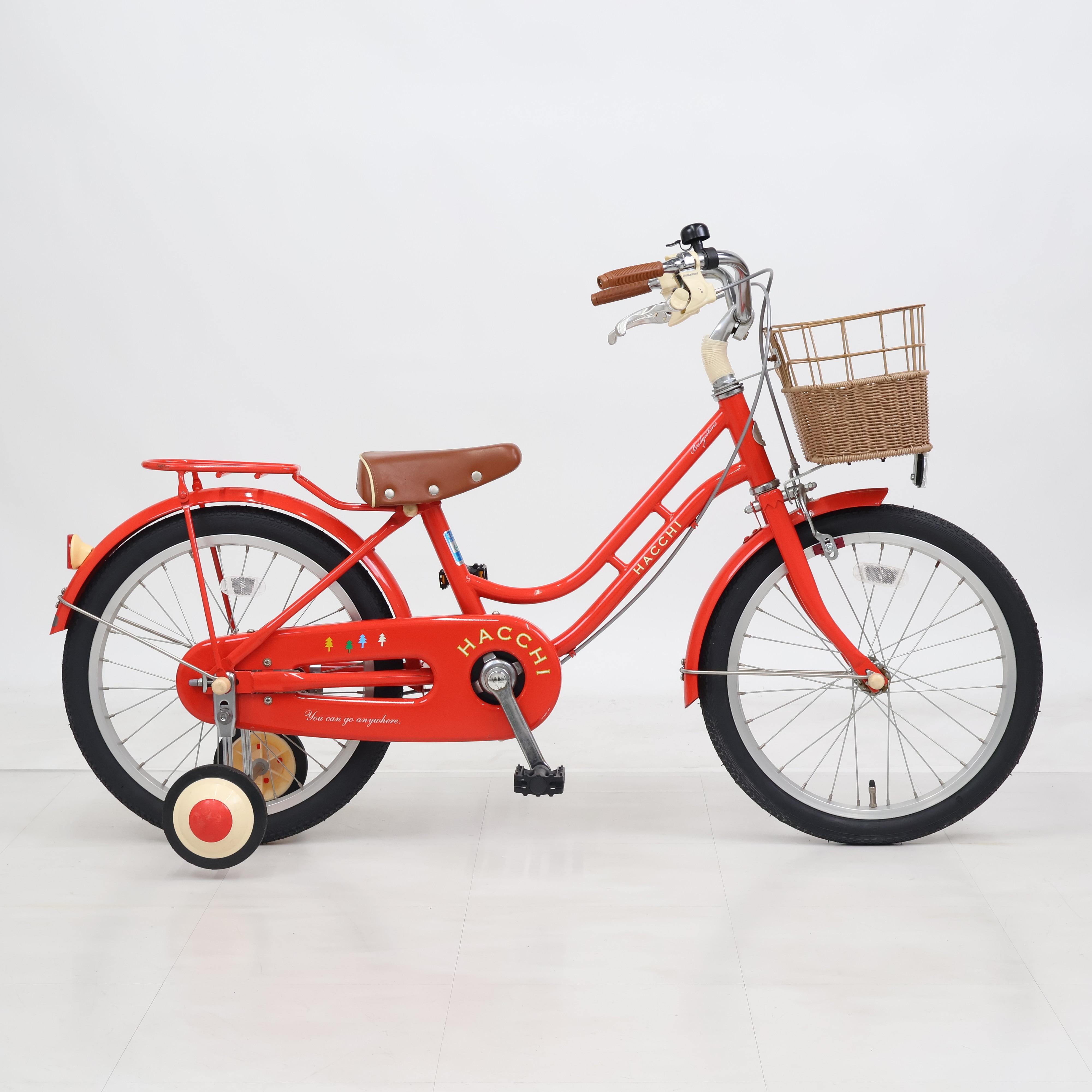 自転車 二台 お揃い １８インチ 双子 赤  プロテクター付き リユース】HACCHI「HC182」18インチ 2020年モデル 子供用 自転車