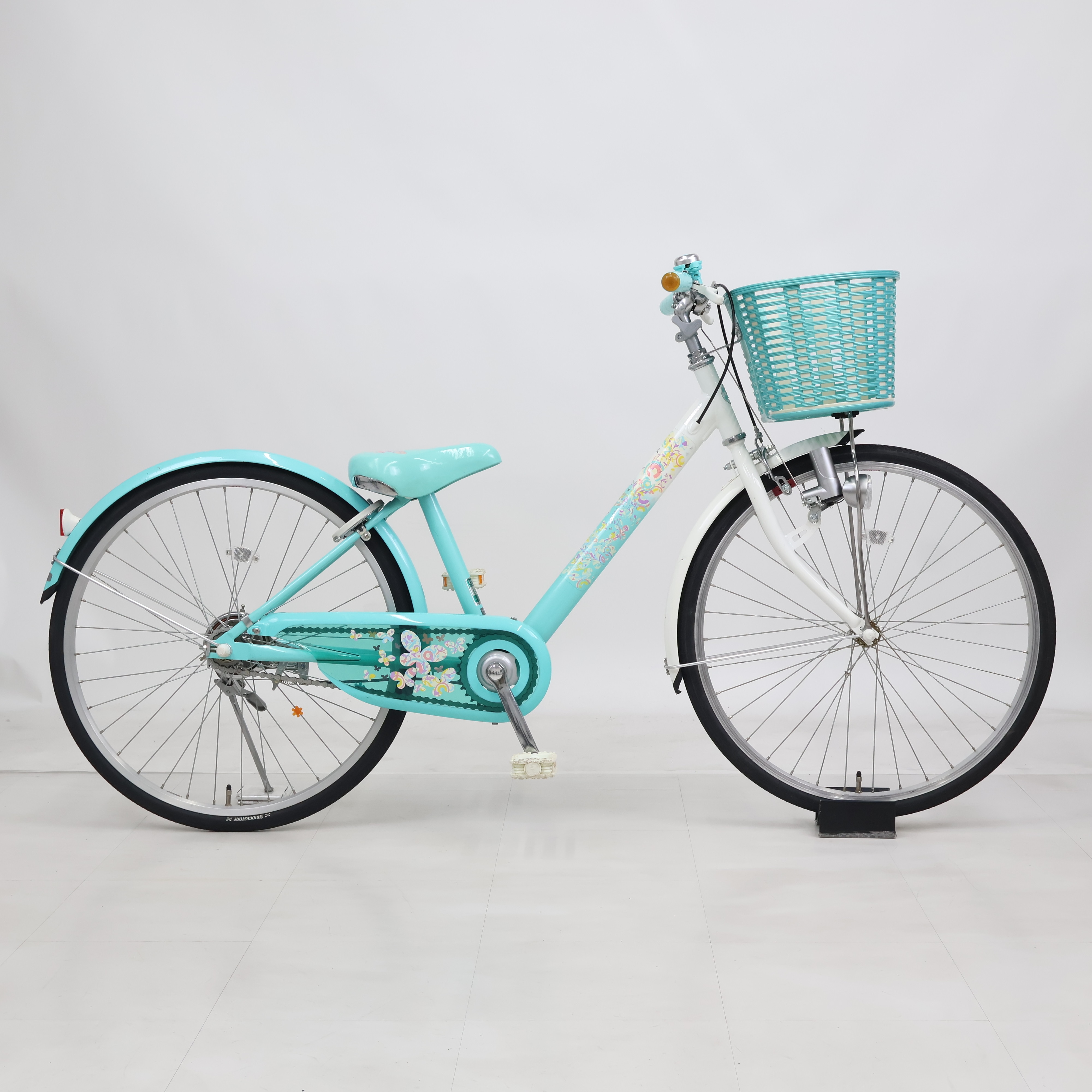 ブリジストン エコパル 水色 自転車 24インチ 女の子 直接の引き取り限定！！ リユース】エコパル「EPL401」24インチ 2021年モデル 子供用 自転車