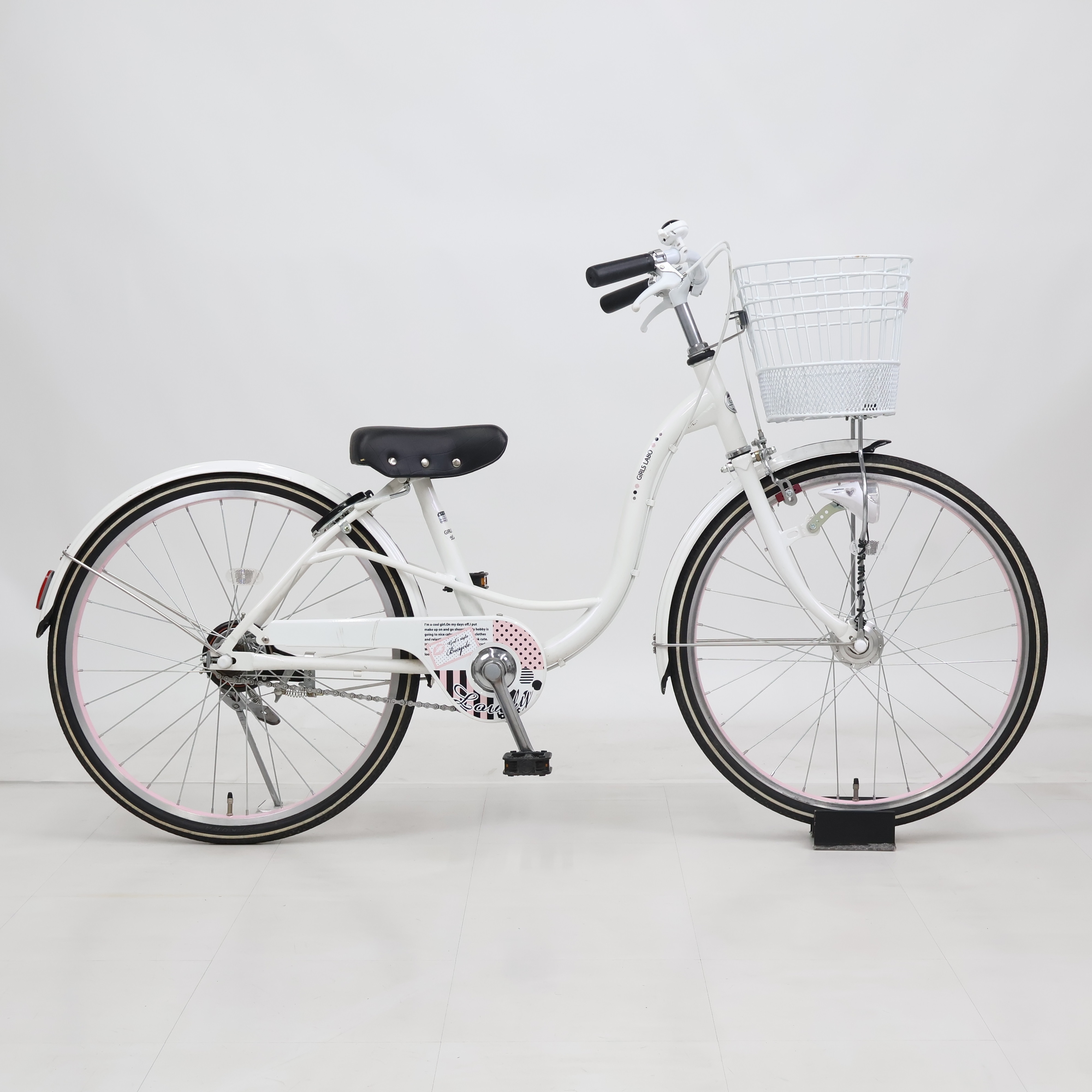 22インチ 自転車 ガールズラボラブリーホワイト あさひ購入 リユース】ガールズラボラブリー 220HD-K 22インチ 2022年モデル 子供