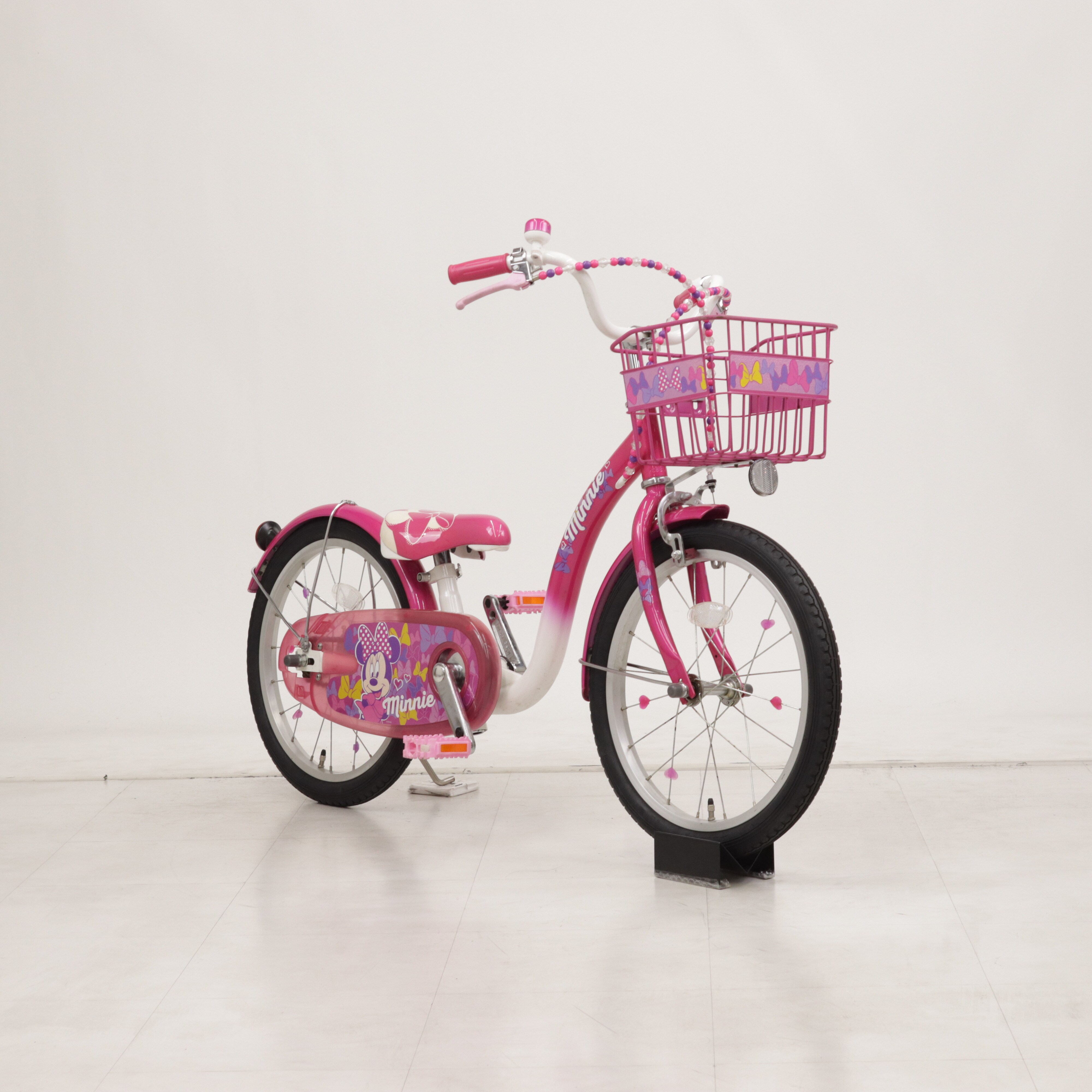 子供用自転車　ディズニーミニーマウス　ポッピンリボン18インチ　ヘルメット付き 子供用自転車 18インチ ディズニー ミニーマウス ポッピンリボン