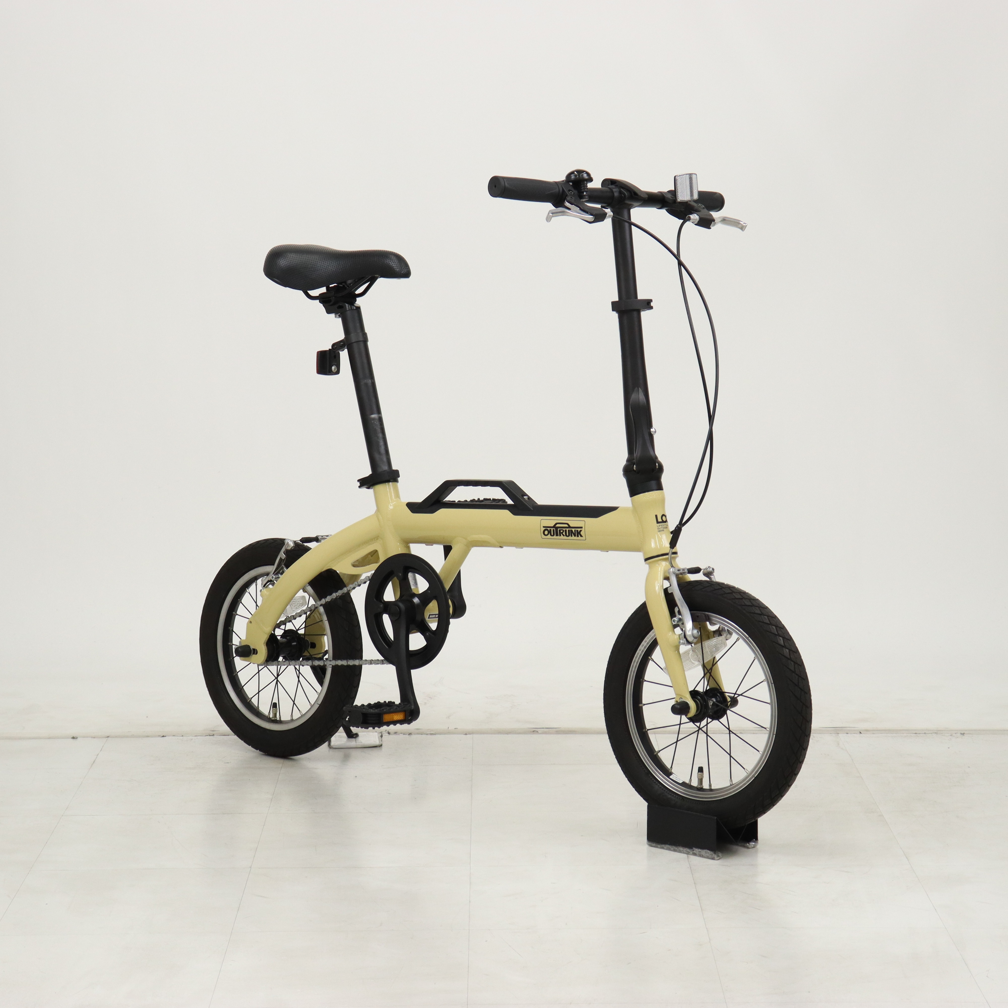 引き取り限定　ログアウトランク　14インチ折りたたみ自転車 ベージュ 引き取り限定ログアウトランク14インチ折りたたみ自転車 ベージュ