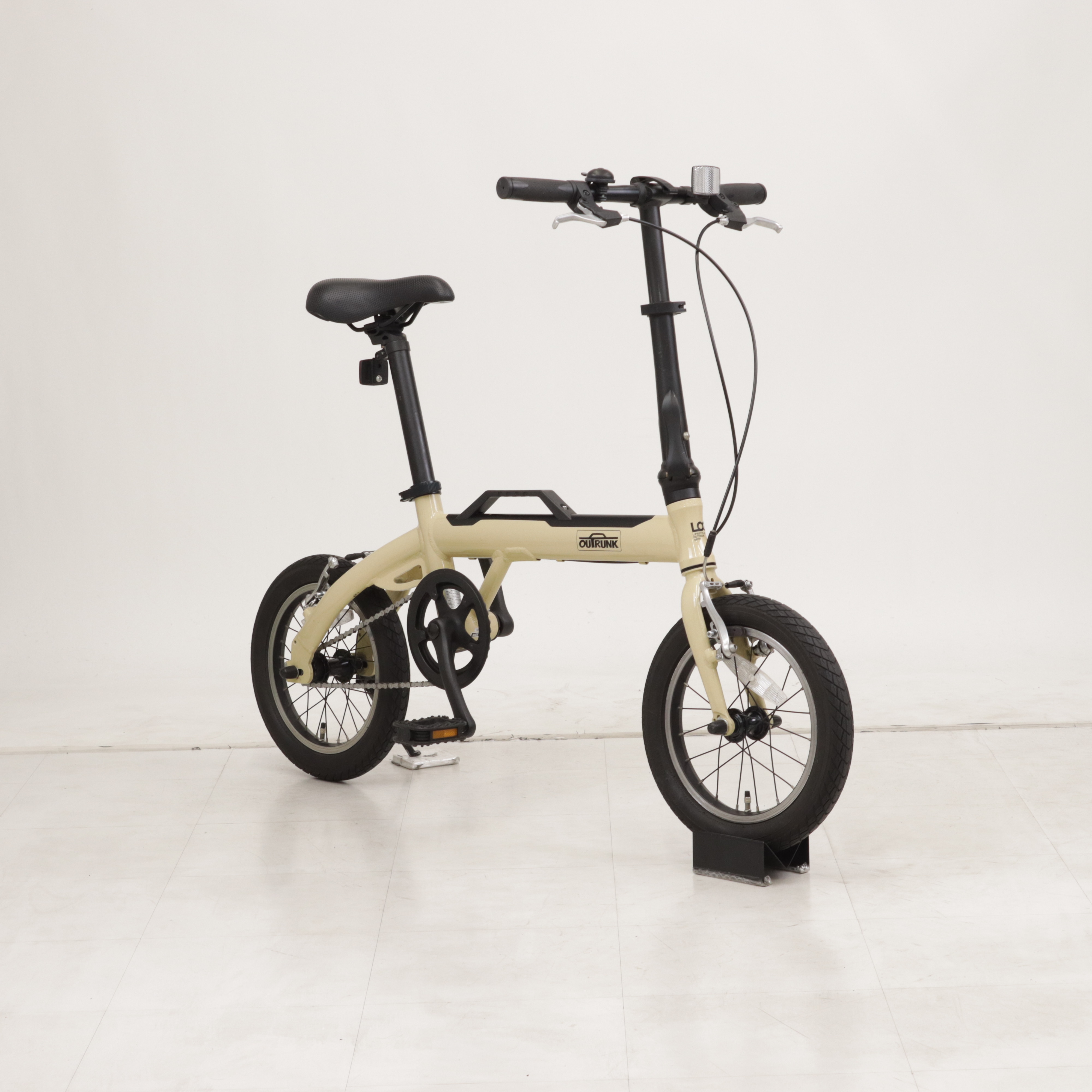 引き取り限定　ログアウトランク　14インチ折りたたみ自転車 ベージュ 引き取り限定 ログアウトランク 14インチ折りたたみ自転車 ベージュ