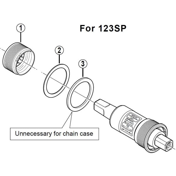 シマノスモールパーツ[SHIMANO] スペーサーB（0.7mm）ハンガー幅68mm/123SP用 画像2番 ＢＢ(ボトムブラケット)