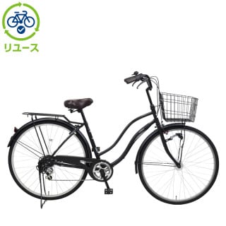 美品!!自転車　No.894　あさひ　27インチ　affiche　ブラック　シティサイクル　ママチャリ　【リサイクルショップどりーむ天保山店】 27インチ／シティサイクル】自転車 本体 ママチャリ 軽快車 ブラック