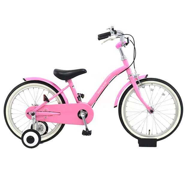 アサヒサイクル　子供用自転車 ピンク バスケット・補助輪付き18インチ　点検済み アサヒサイクル 子供用自転車 ピンク バスケット・補助輪付き18インチ