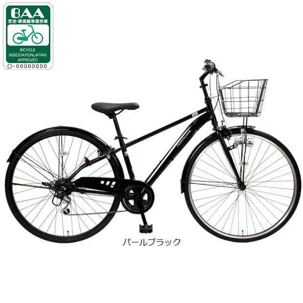 �T�C���g[SAIMOTO] �m�[���R�A C17006 BAA-H 700C 6�i�ϑ� �u���b�N���C�g �N���X�o�C�N ���]�� �N���X�o�C�N