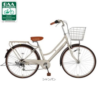 【メンテナンス済み】サイクルベースあさひ　26インチ　シティサイクル ベージュ6速　 あさひ（asahi） 「西日本限定」「あさひ」フェリーク BAA-O 26インチ
