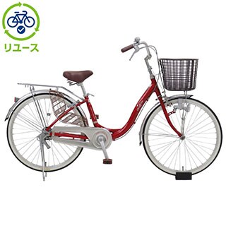 赤いシティサイクル チャイルドシート付き サイクルベースあさひYahoo