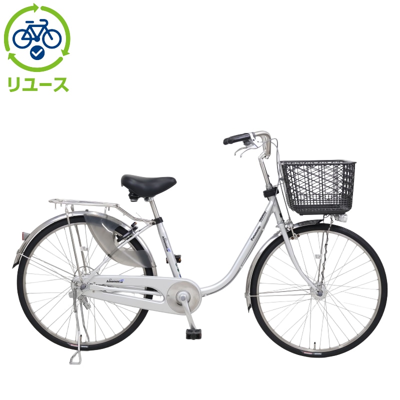 中古自転車１６０７　前後タイヤ新品！　パナソニック　シナモンJP　B-CNJ61T  ２６インチ　ギヤなし　LEDオートライト　クルピタ　ステンレス部品多用　日本製 自転車 シナモン・JP・ツインロック チェスナットブラウン B-CNJ613T