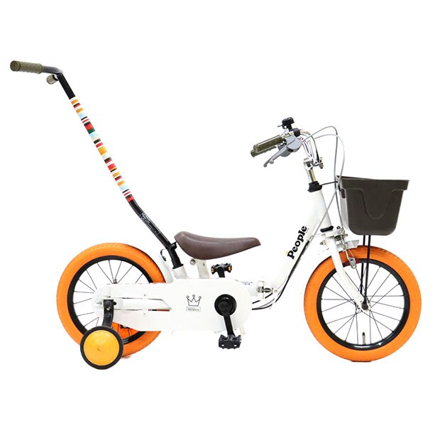People 14インチ Ikinari2～6 かじとり 自転車 補助輪 折り畳み 