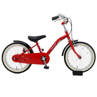 子供用自転車 14インチ 赤色補助輪光る カゴ 子供泥除け付き赤白光